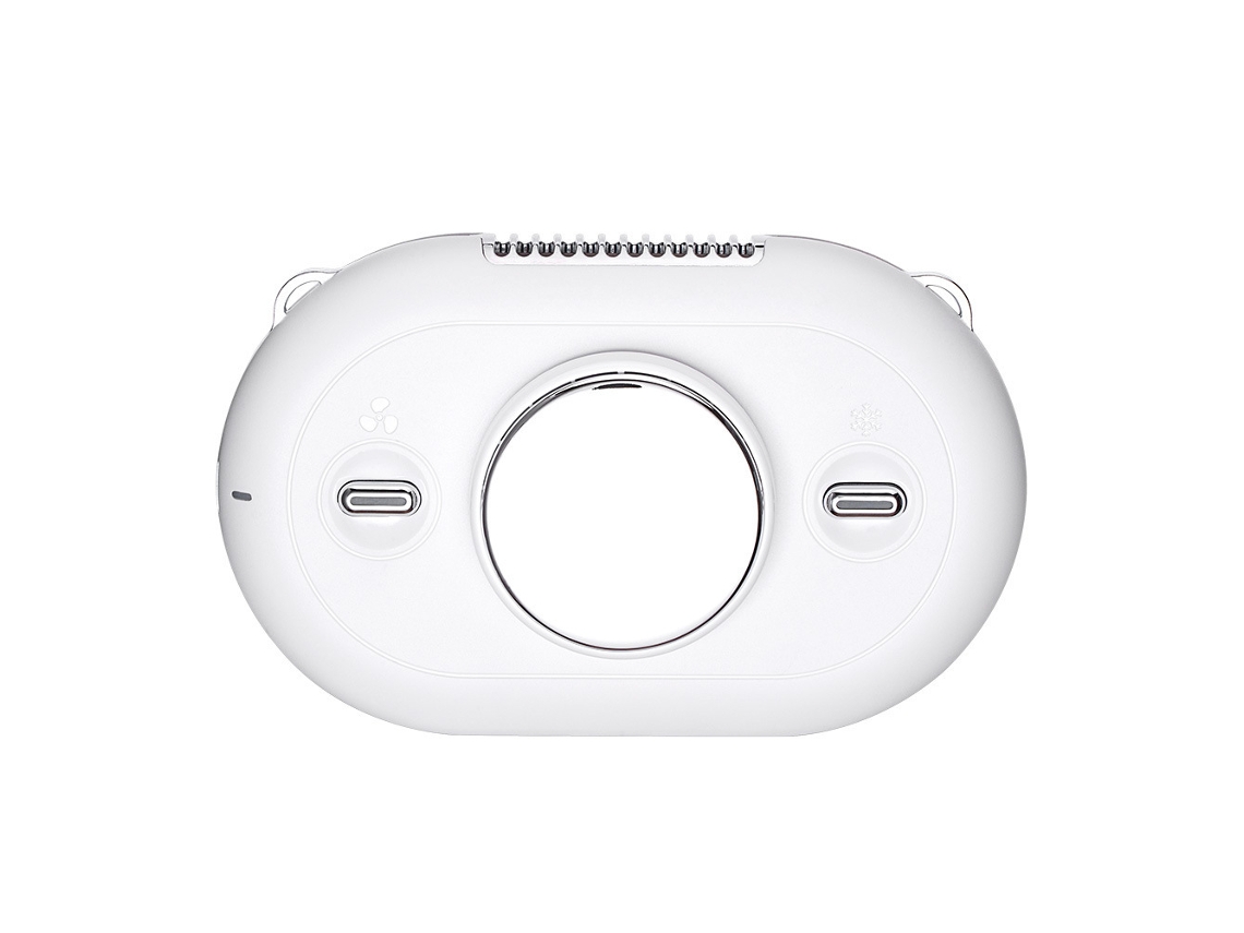 Ventilador Portátil Sem Pás, com Carregamento Usb, para Usar na Mão, em Cima da Secretária Ou Pendurado no Pescoço Branco