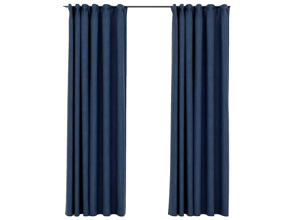 Curtain, Curtains Vidaxl Azul Tecido (140 X 245 Cm)