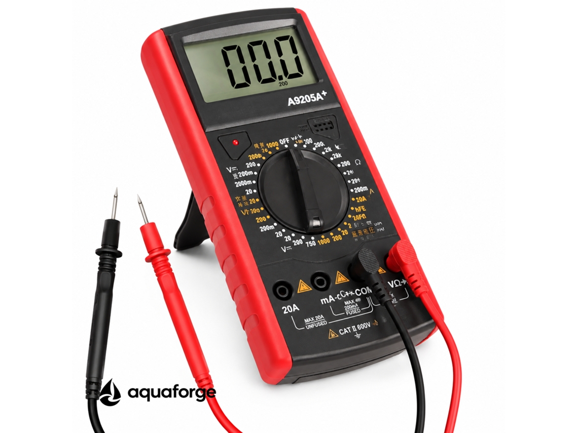 Multímetro Digital Aquaforge A9205a, Escala Automática, Ecrã Lcd