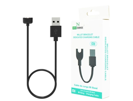 Cabo de Carga Compatível para Mi Band 5 NEW SIENCE M5 (Preto)