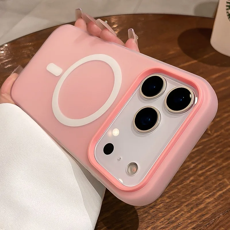 Capa Magnética 2 Em 1 À Prova De Choque Para Iphone 16 Plus (rosa Escuro), Com Proteção Magnética Magsafe.