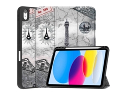 Capa Hengrongshen para iPad 10.9 (2022), capa de couro sintético com compartimento para caneta, função Smart Sleep, capa fina e leve para iPad 10.9 (2025)