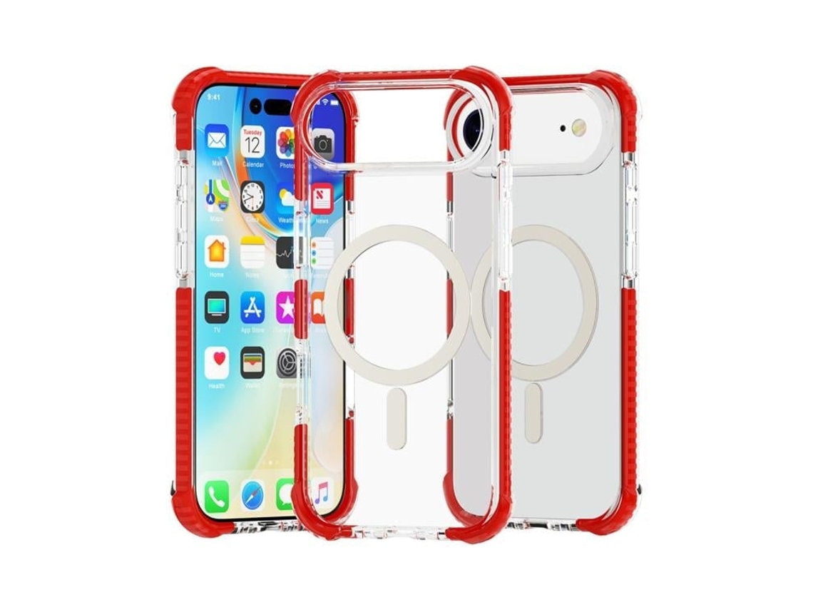 Capa De Acrílico Transparente À Prova De Choque Para Iphone 17 Air - Magnética - Magsafe