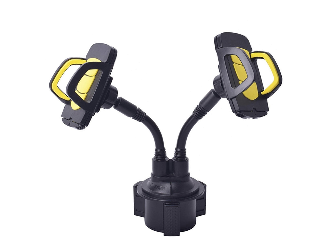Suporte Duplo Para Celular, Suporte Para Caneca De Carro, Suporte Para Celular, Navegação No Carro, Suporte Para Celular, Acessórios, Amarelo