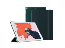 Lurelia Capa Para Ipad 10.2 Em Couro E Pc, Com Repouso/despertar, Verde