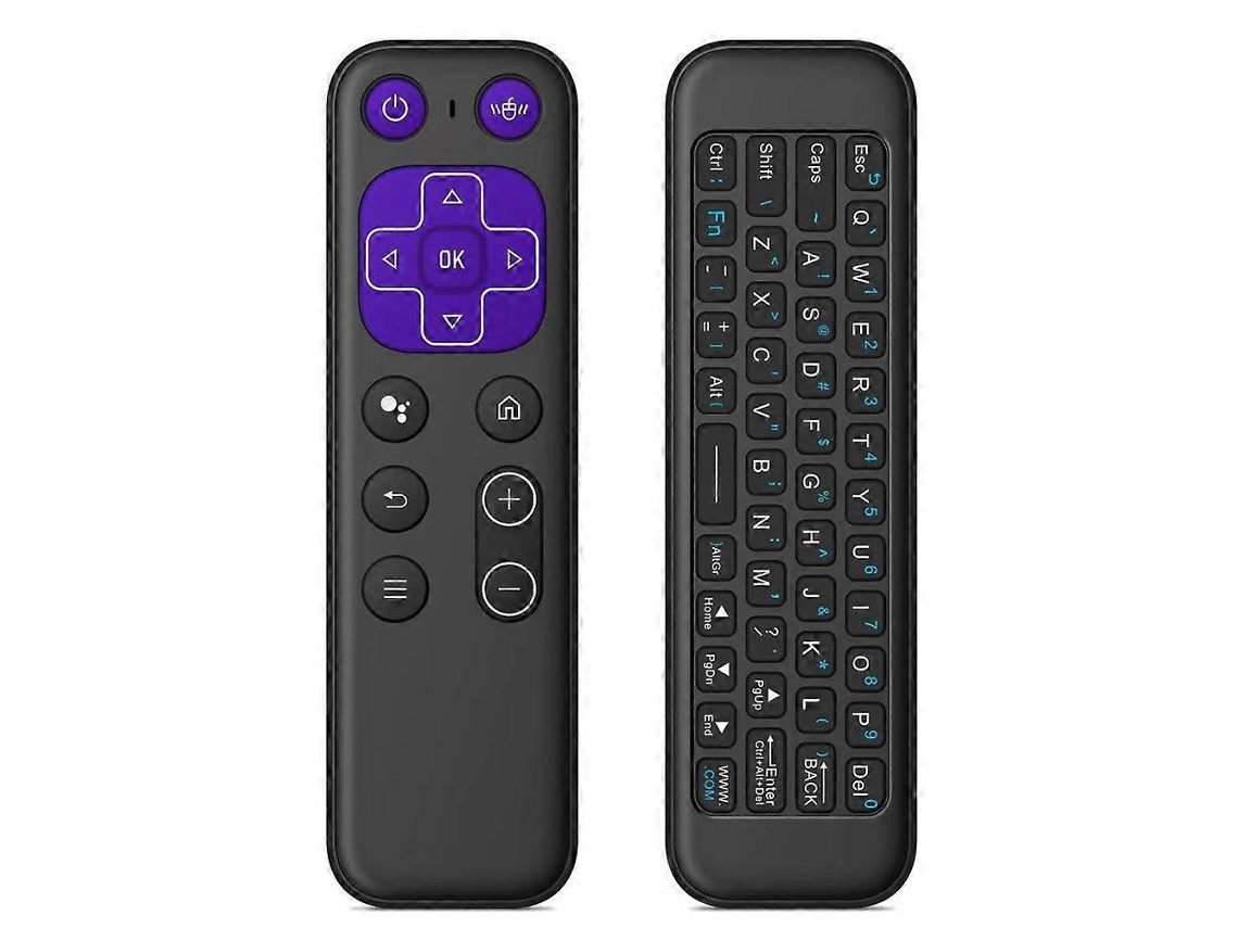 Controle Remoto Bluetooth T6 Sem Fio Com Comando De Voz, Giroscópio E Sensor Somatossensor, 2.4g, Modo Duplo, Preto