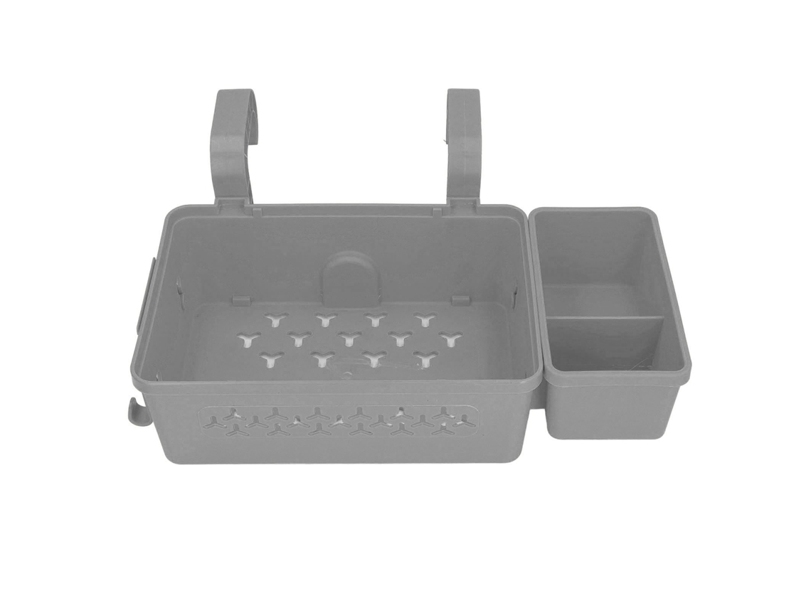 Cesto De Armazenamento Para Piscina Com Suporte Para Copo Ajustável Para Pipes De Até 2.3 Polegadas Cinza Escuro