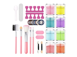 Kits De Nail Art Com Lixas, Pincéis, Glitters, Pó, Decorações Para Nail Art, Glitters Para Nail Art Para Mulher Hengrongshen