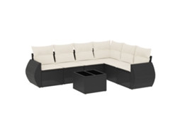 Garden Sofa Set, Garden Sofa Sets Vidaxl Preto Rattan / Vime (n/a)