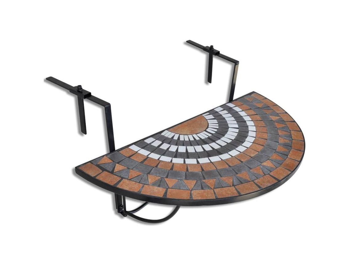Balcony Table, Balcony Table Vidaxl Marrom Cerâmica (76 X 56 X 64 Cm)