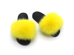 2026 zuecos de Piel de Zorro para Mujer Zapatillas de Pelo Abiertas Suaves Con Suela Antideslizante Interior Y Exterior