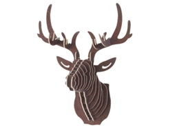 Decor de Parede com Cervo em Madeira 3d LAXISCREED