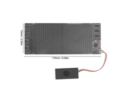 Painel de LED programável com rolagem de tela colorida flexível, USB 5V, para publicidade