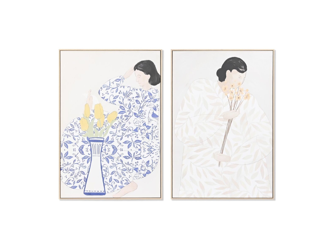 Quadro DKD HOME DECOR Escandinavo (2 Unidades - 80 x 4 x 120 Cm)
