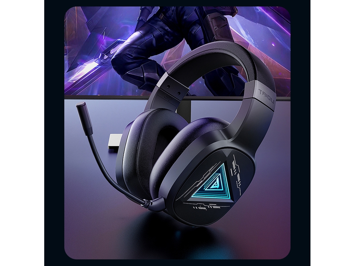 Lurelia Auscultadores Gaming Bluetooth 5.2, Microfone Integrado, Jack 3,5 Mm