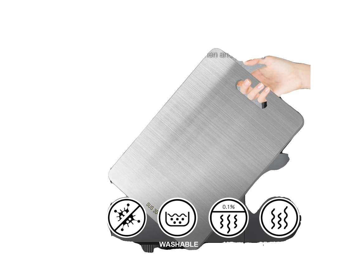 Conjunto De Tábuas De Corte, Aço Inoxidável 304 De Grau Alimentício, 15 X 10 Polegadas, Superfície Antibacteriana, Resistente A Mofo, Uso Duplo Lado