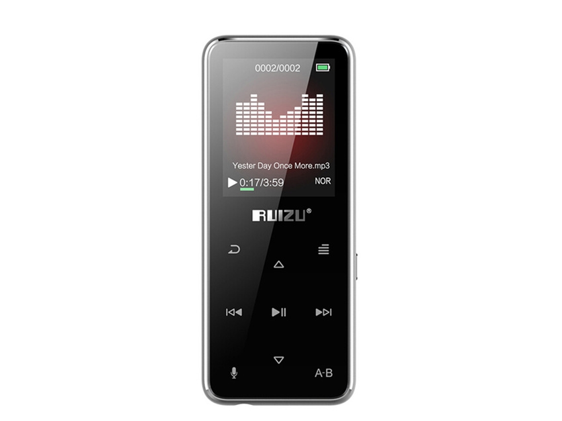 Leitor de Música 8Gb Mp3 Mp4 Ruizu X16 Bluetooth