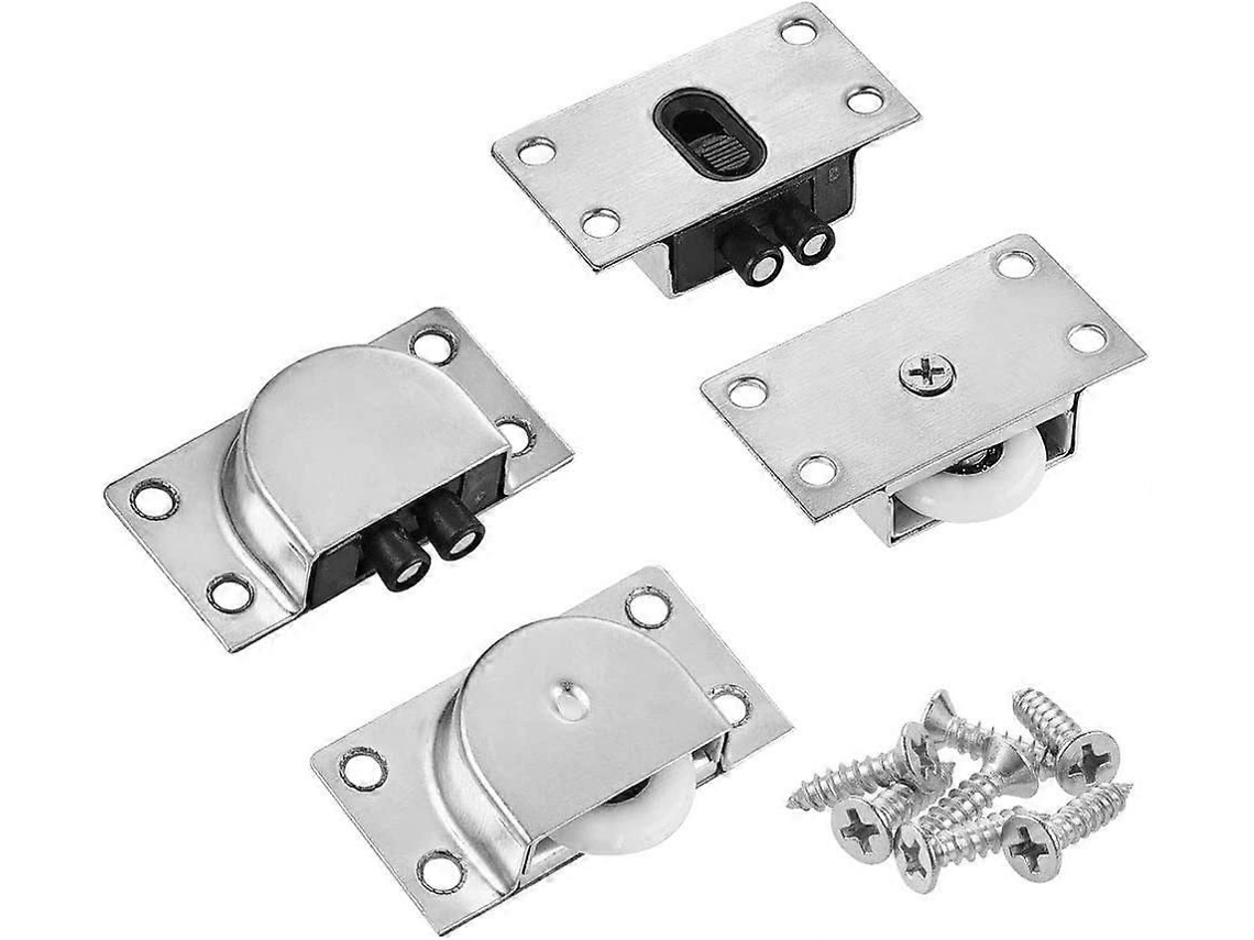 Kit Com 2 Rodízios Deslizantes Para Móveis, Com Roda De Nylon Simples.