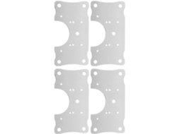 Kit De Reparo Dobradiças Com Múltiplos Furos Em Aço Inoxidável 4 Peças Para Instalação Portas Resistentes