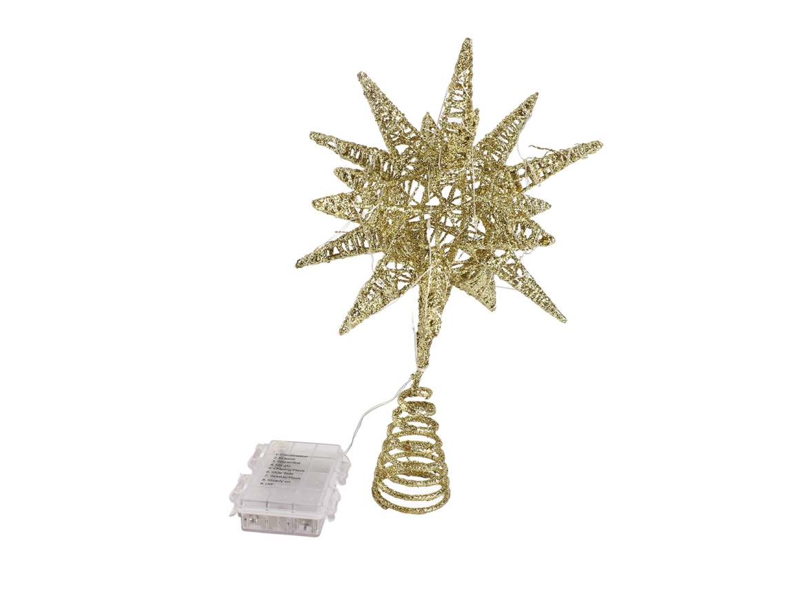 Estrela de Natal Decorativa 3d Geométrica com Luzes Led CHABERLU