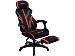 Cadeira de Escritório Espuma, Nylon, PP, Poliéster e PU Preto e Vermelho 65cm x 65cm x 129cm VINSETTO (Outlet Grade A)