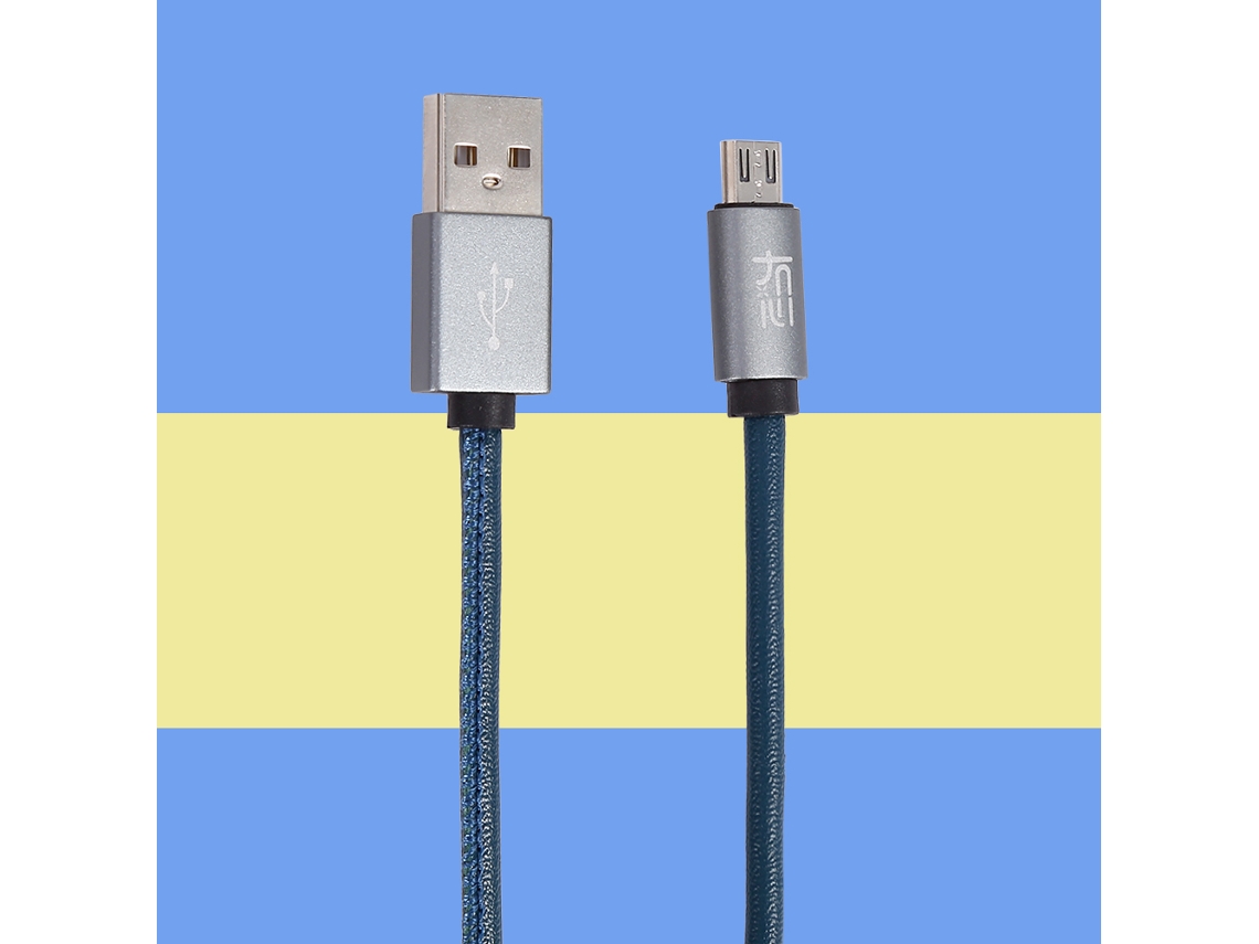 Cabo de Dados EOOCOO (material de Couro Puro, Interface Micro)