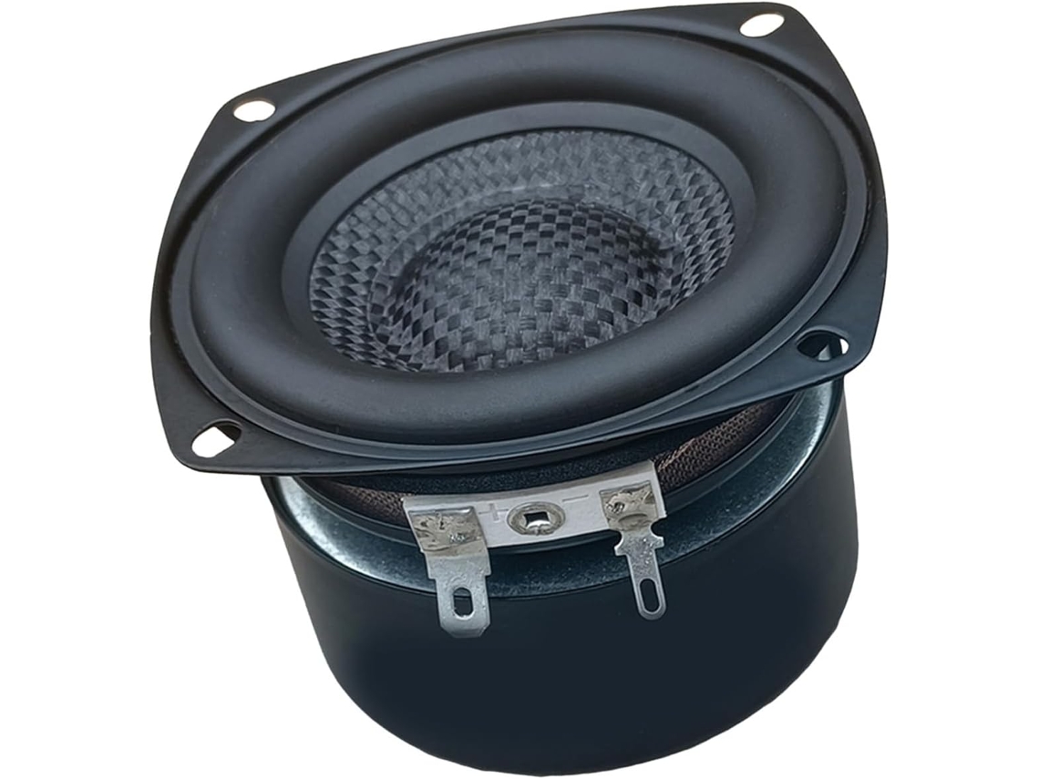 Alto falantes de Graves Quadrados, 25 W, 7,6 Cm Corpo Durável em Borracha e Metal. SFUSHOS