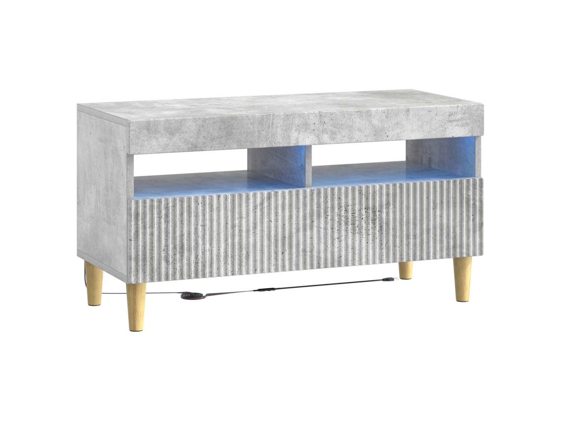 Vidaxl Gabinete De Tv Led Cinzento Cimento Derivados De Madeira