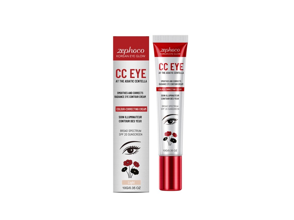 Creme Cc Protetor Solar Para Olhos Tom Claro Textura Leve Corrige Imperfeições E Uniformiza Pele Com Brilho