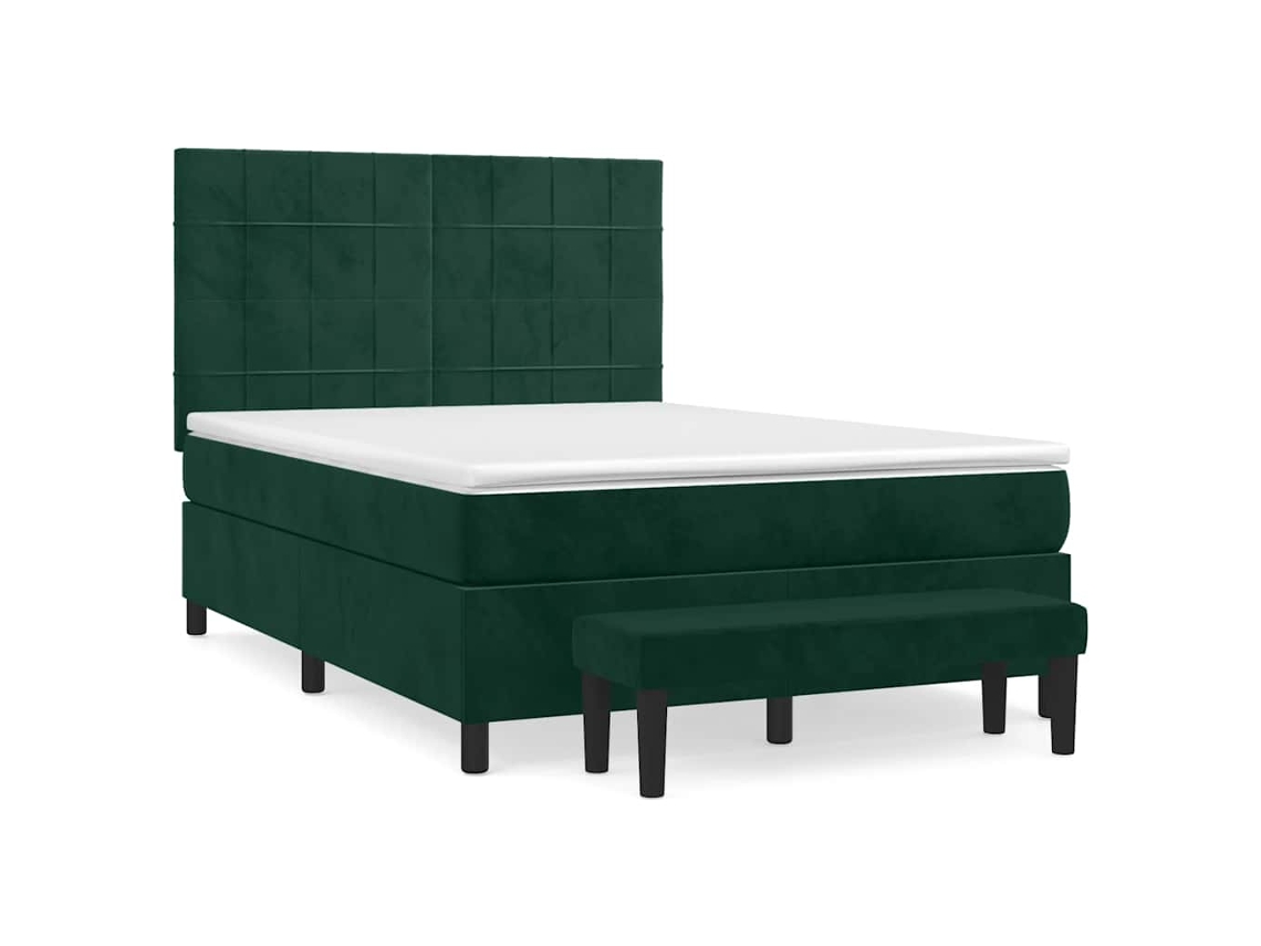 Box Spring Bed, Box Spring Beds Vidaxl Verde Veludo (140 X 200 Cm)