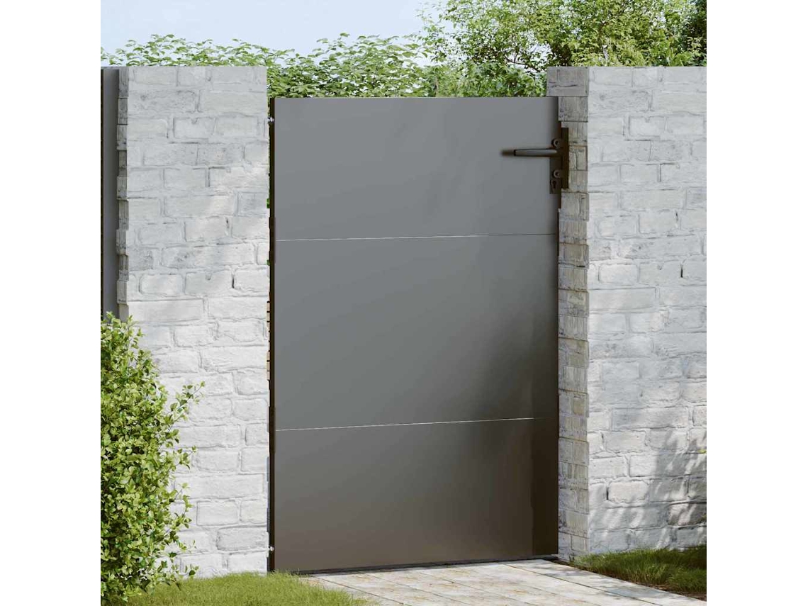 Vidaxl Portão De Jardim 85 X 125 Cm Preto Trancável