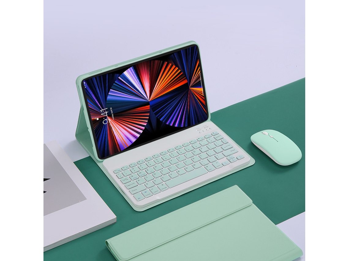 Capa Teclado Para Lenovo Tab M11 (2024) Polegadas, Com Teclado E Mouse Bluetooth (verde Claro) Cuich