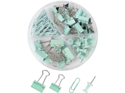 2026 set de Pinzas, Clips e Alfinetes, 72 Piezas no Total (verde)
