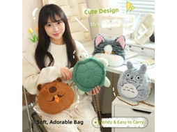Bolsa Transversal de Pelúcia Gato Bobo Presente para Meninas, Estilo Fashion para Sair CHABERLU
