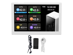 Tela Mini Ips 5 Polegadas 800x480 Monitor De Dados Pc Usb Type C Para Aida64 Branco