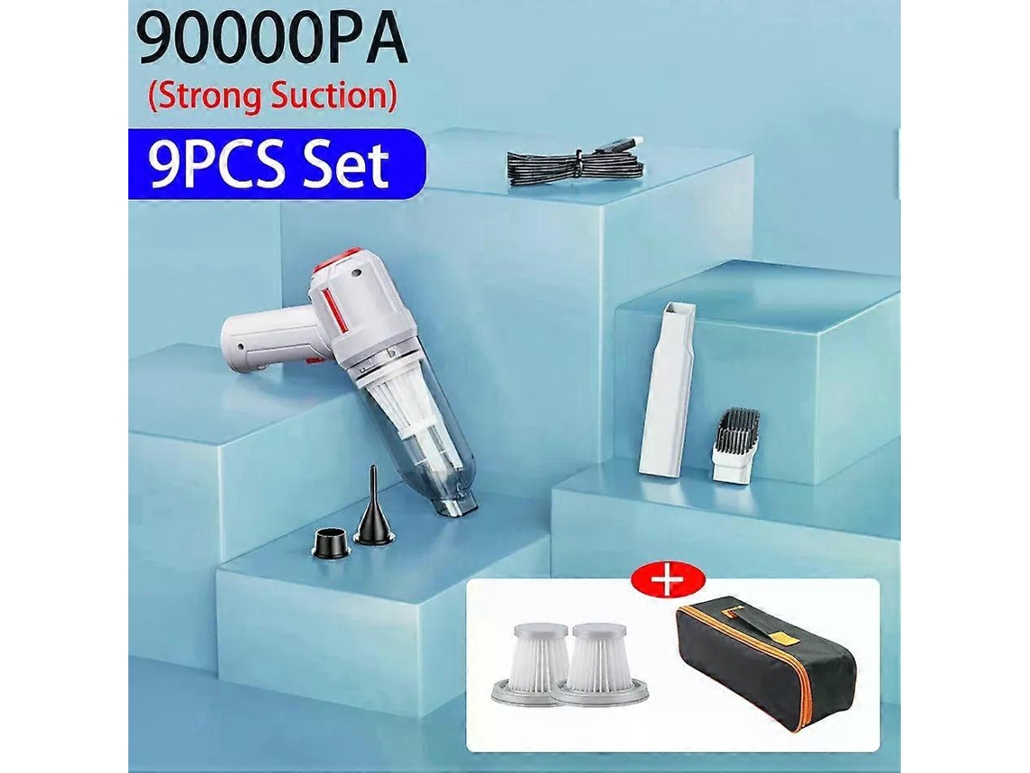 Aspirador De Pó Sem Fio Para Carro 90000pa 120w, Aspirador De Pó Portátil De Alta Potência, Sem Fio Para Casa E Carro Aquaforge