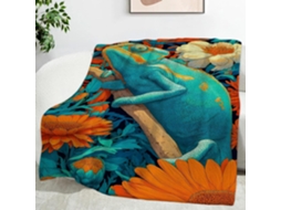 Manta Cameleon Sunflower 150x200 Cm Multifuncional Macia e Aconchegante em Flanela Ideal para Escritório Cochi