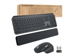 Teclado LOGITECH Mx Keys Combo For Business Gen 2 (Wireless - Inglês - Cinzento) + Rato