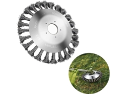 Cabeça De Cortador De Relva Com Pincel De Aço, 15cm, Diâmetro Interno 25.4mm, Para Desbrotador E Cortador De Jardim