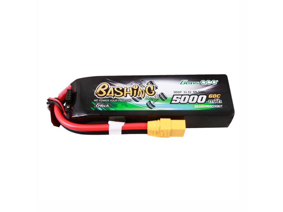Bateria GENS ACE Li po 5km Ah 11.1v 60c 3s1p para Modelos Rc com Plugue