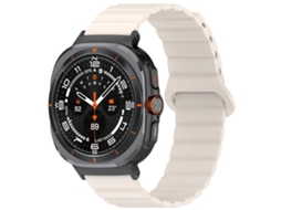 Bracelete Para Samsung Galaxy Watch Ultra - Silicone Brilhante Magnético Loop (47mm) - Starlight