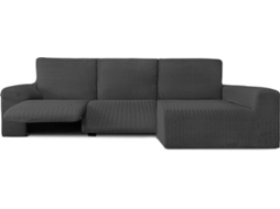Capa de Chaise Longue Relax Direita EYSA Premium Jaz Tecido Multielástico (360 x 180 x 120 cm - Poliéster e Algodão - Gris Oscuro)