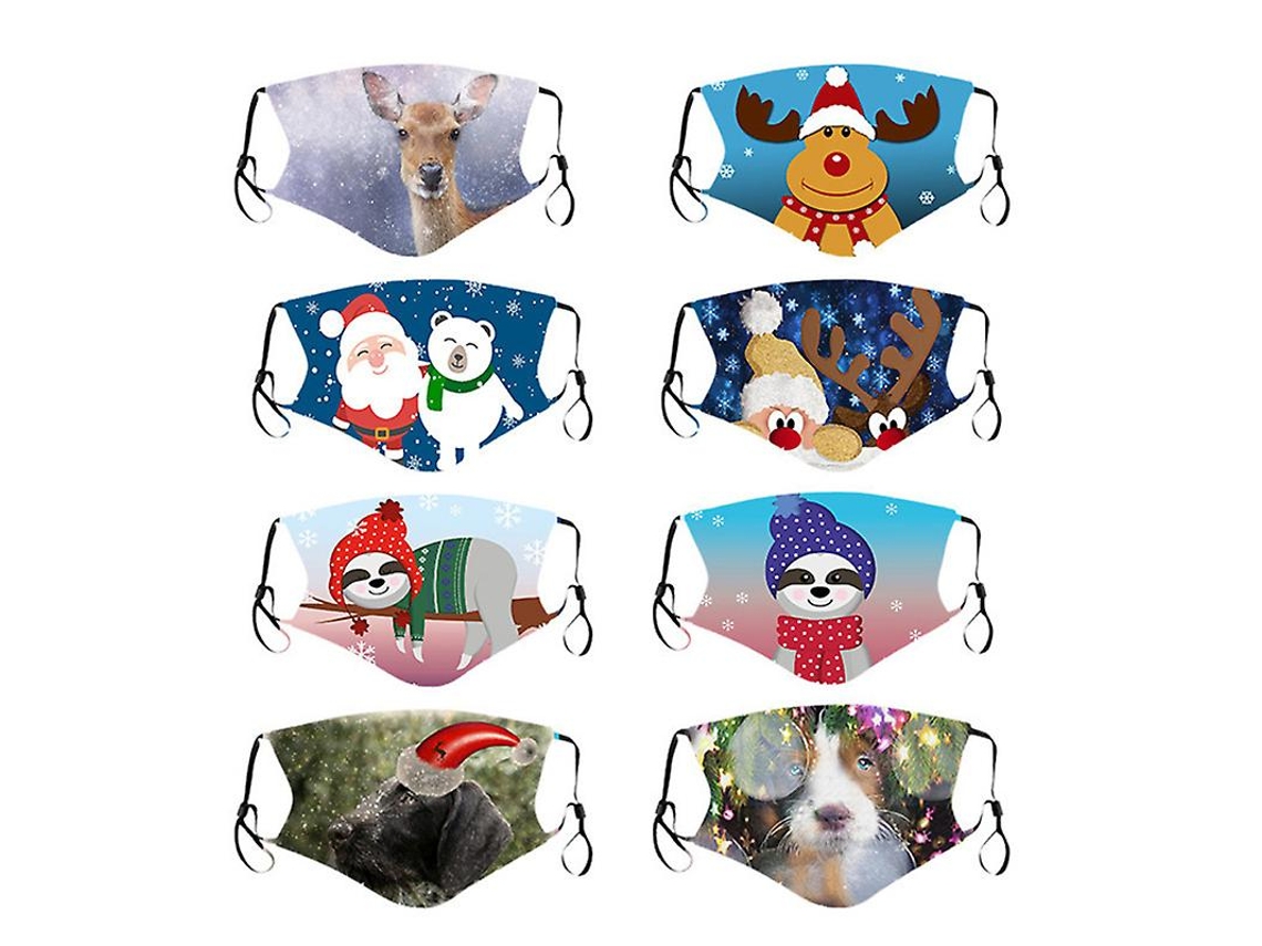 8Pcs Máscara de Natal ALLINLESS