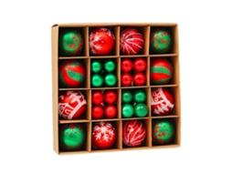 Decorações de Bolas de Natal, para Árvores com Cenas Natalinas, Vermelho e Verde, Ergonômico, Uso Diário STELASPLEN