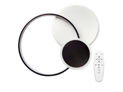 Lâmpada De Teto Rea App1709-c Black Led +remote Control