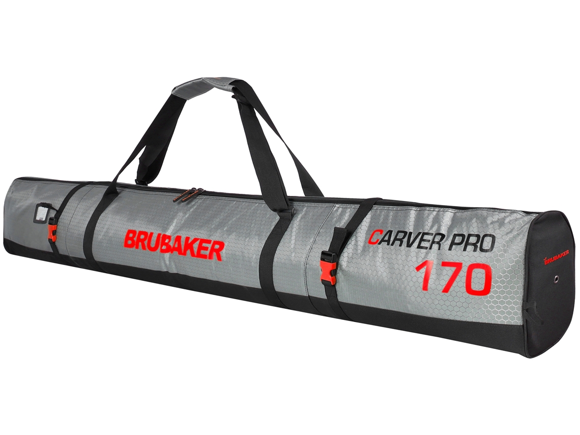 Brubaker Saco De Ski Carvertec Pro 170cm Acolchoado Prateado/vermelho