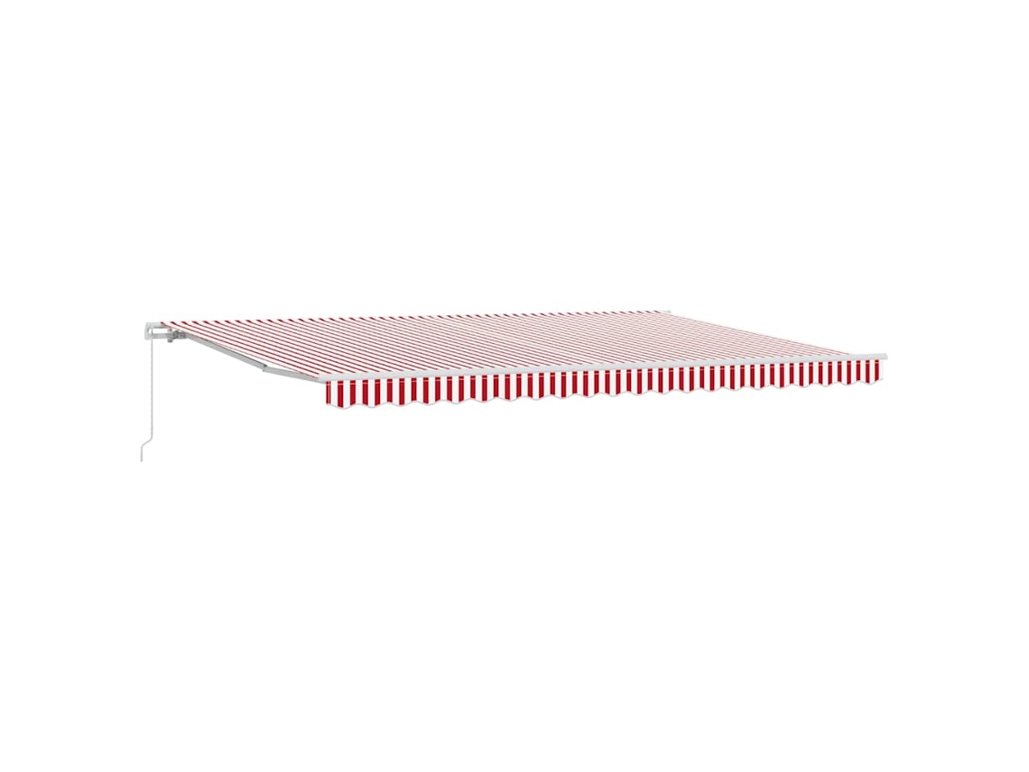 Conjunto 1 Toldo Retrátil Vidaxl Vermelho Poliéster (500 X 300 X 165 Cm)