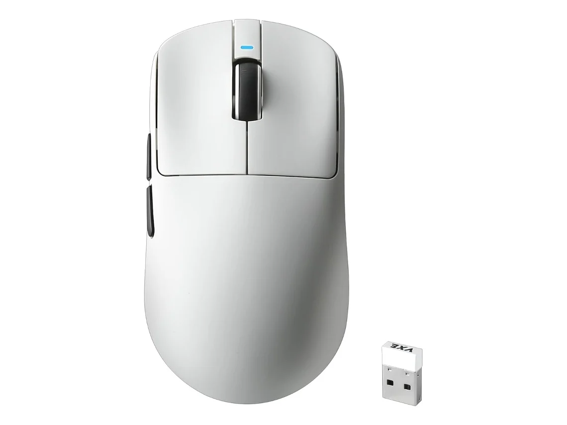 Mouse Gamer ATK VXE Dragonfly R1 Pro AQUAFORGE branco semi-fio USB Tipo C 26000 DPI