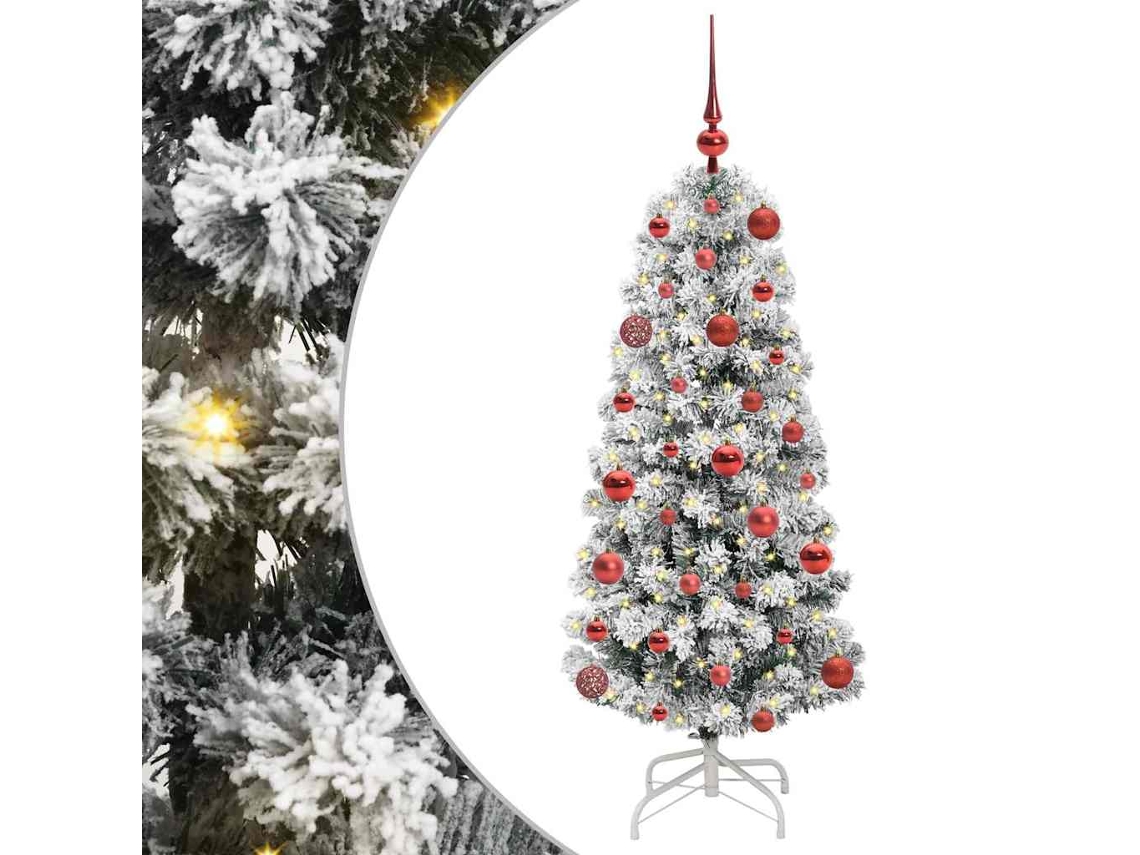 Conjunto 1 Decoração De Árvore De Natal Vidaxl Verde Pvc (120 Cm)