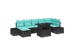 Maison Exclusive - Conjunto De Sofá De Jardim 8 Unid. Vime Pe